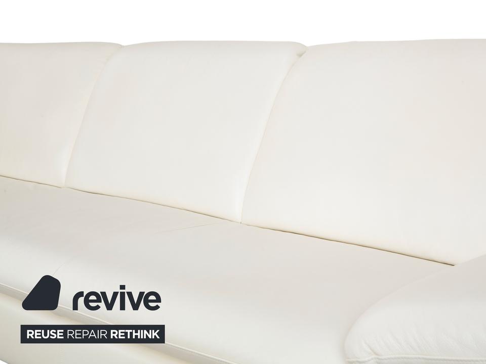 Willi Schillig Loop Leder Ecksofa Creme Sofa Couch manuelle – Bild 9