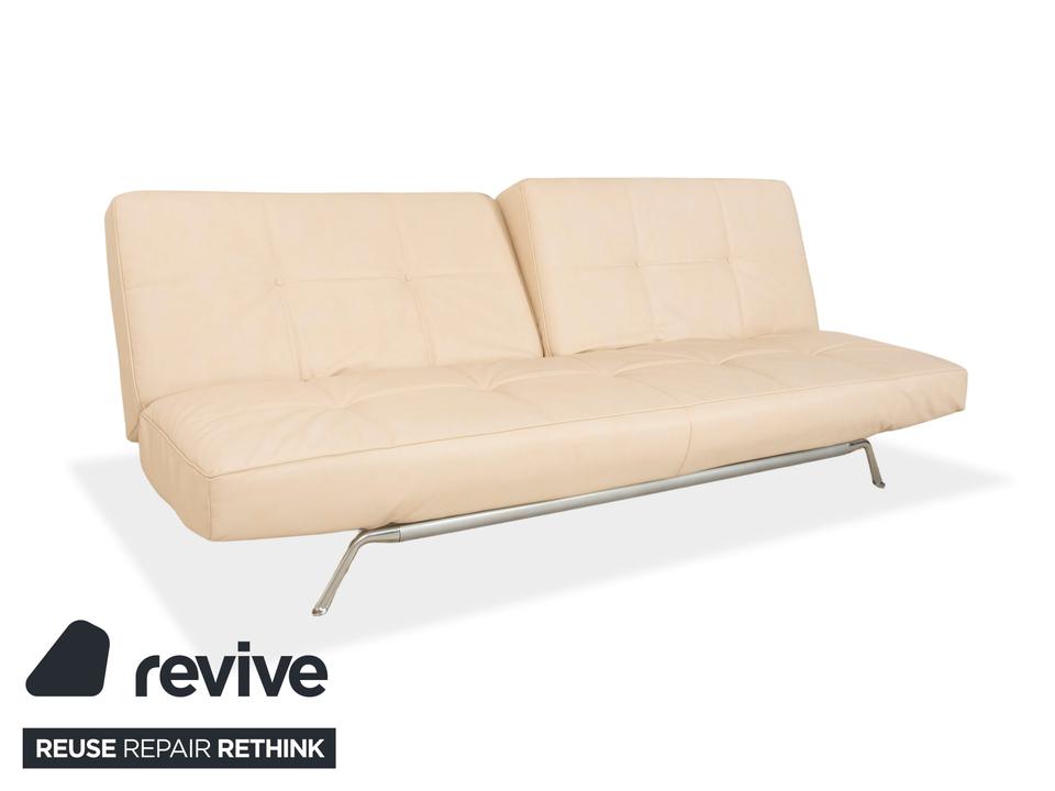 Ligne Roset Smala Dreisitzer Creme Beige veganes Leder manuelle – Bild 5
