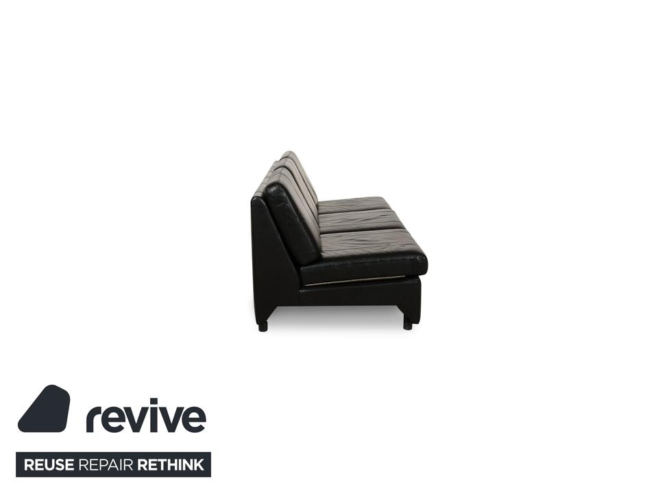Cor Leder Dreisitzer Schwarz Sofa Couch – Bild 7