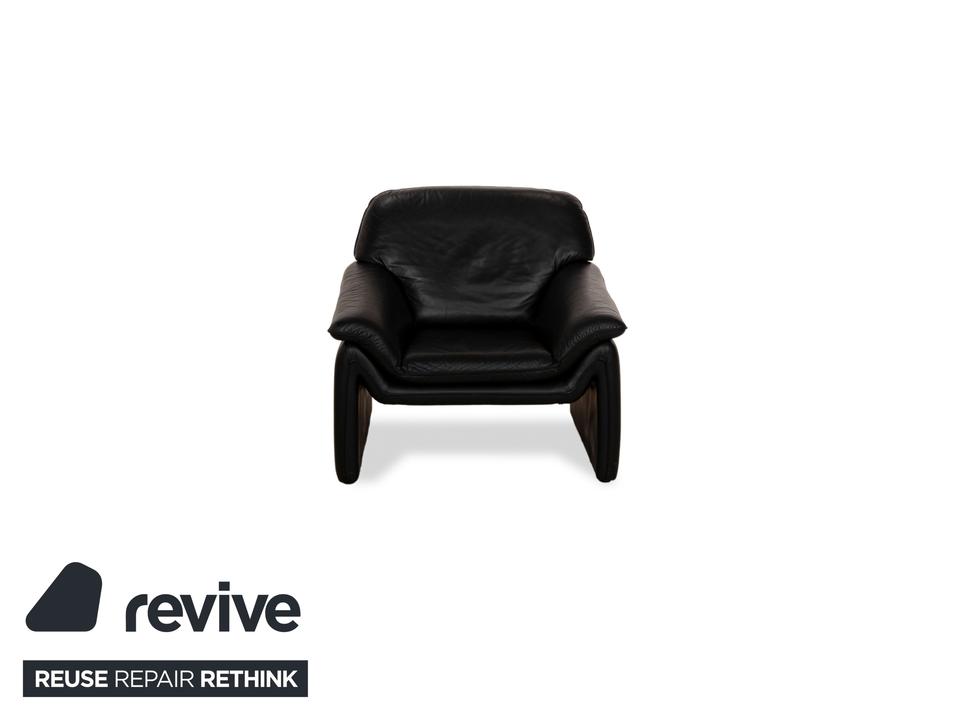 Laauser Atlanta Leder Sessel Schwarz – Bild 11