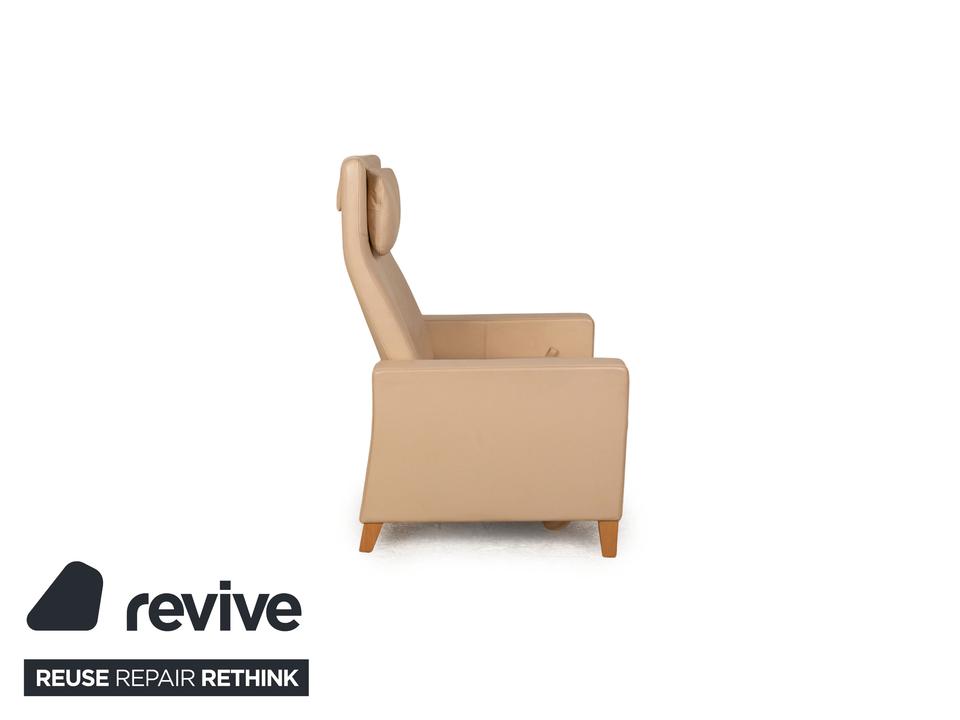 Walter Knoll Leder Sessel Beige manuelle Funktion – Bild 13