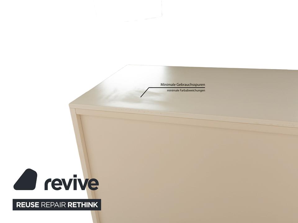 Misura Emme Plan Holz Sideboard Weiß Creme Schrankfächer – Bild 5