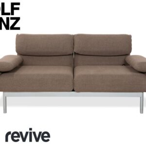 Rolf Benz Plura Stoff Zweisitzer Grau manuelle Funktion Sofa