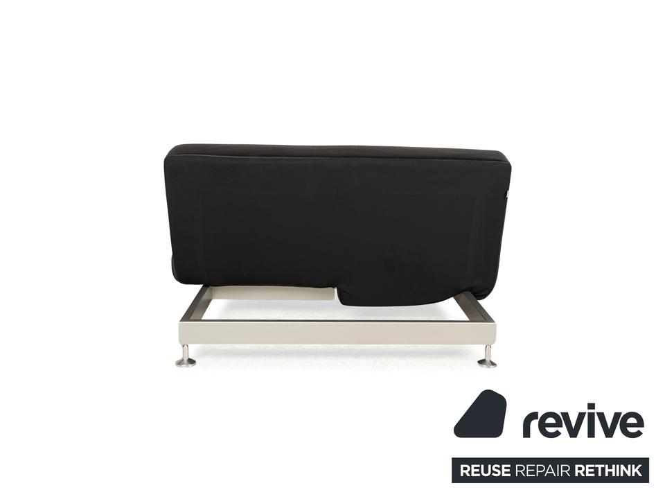 Edra Damier Leder Zweisitzer Schwarz manuelle Funktion Sofa Couch – Bild 17