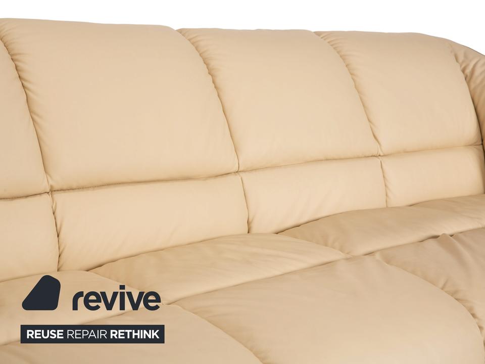 Stressless Oslo Leder Viersitzer Creme Sofa Couch – Bild 6