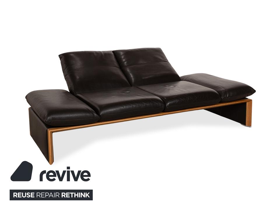 Koinor Harriet Leder Dreisitzer Dunkelbraun manuelle Funktion – Bild 11