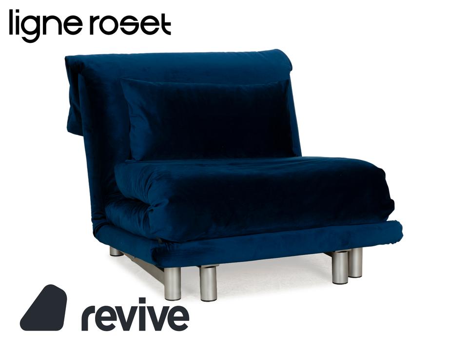 Ligne Roset Multy Stoff Sessel Blau Schlaffunktion Neubezug ✨