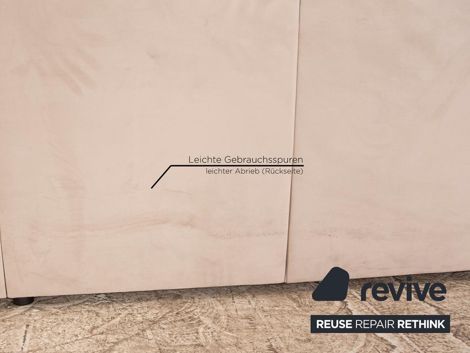 IconX STUDIOS Beluga Samt Stoff Viersitzer Sofa Couch Beige – Bild 4