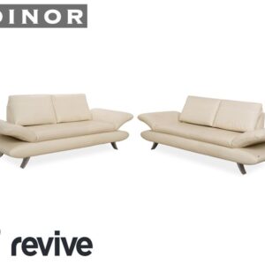 Koinor Velutti Leder Zweisitzer Creme manuelle Funktion Sofa