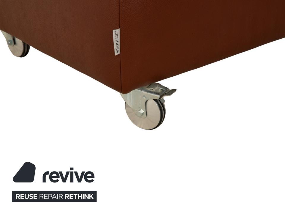 Willi Schillig Taoo Leder Hocker Braun Rot Staufach – Bild 6