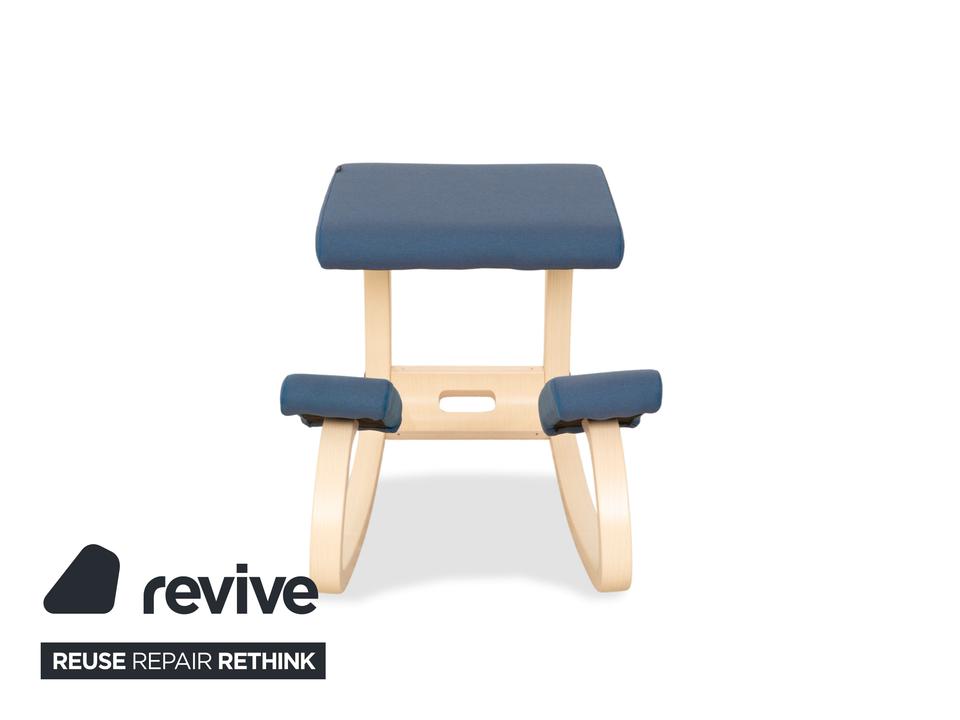 Varier Variable Stoff Sessel Stuhl Hocker Blau Kniestuhl – Bild 9