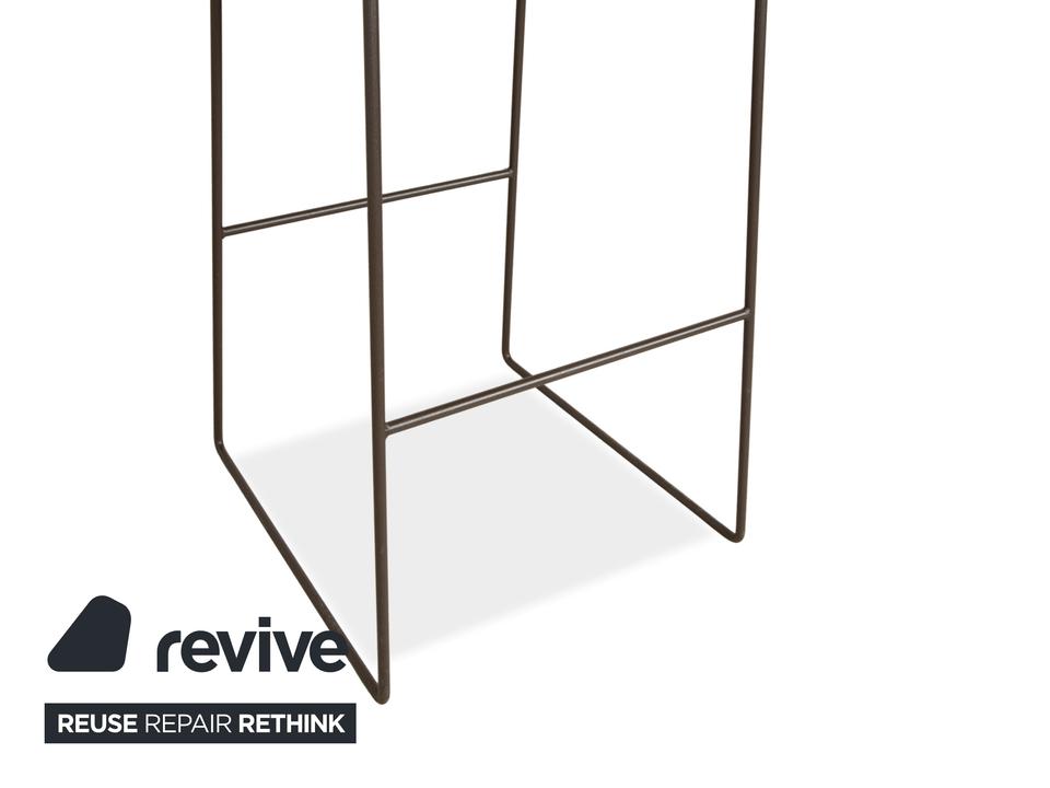 Andreu World Trenza Metall Hocker Dunkelgrau Anthrazit Braun – Bild 4