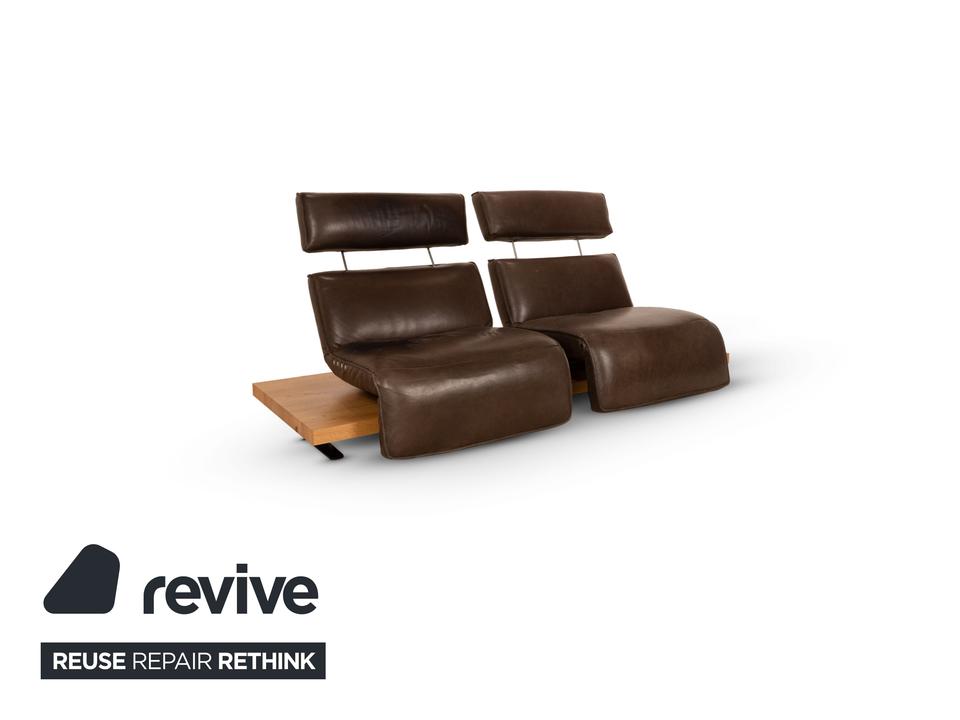 Koinor Free Motion Etino 2 Leder Zweisitzer Braun manuelle – Bild 4