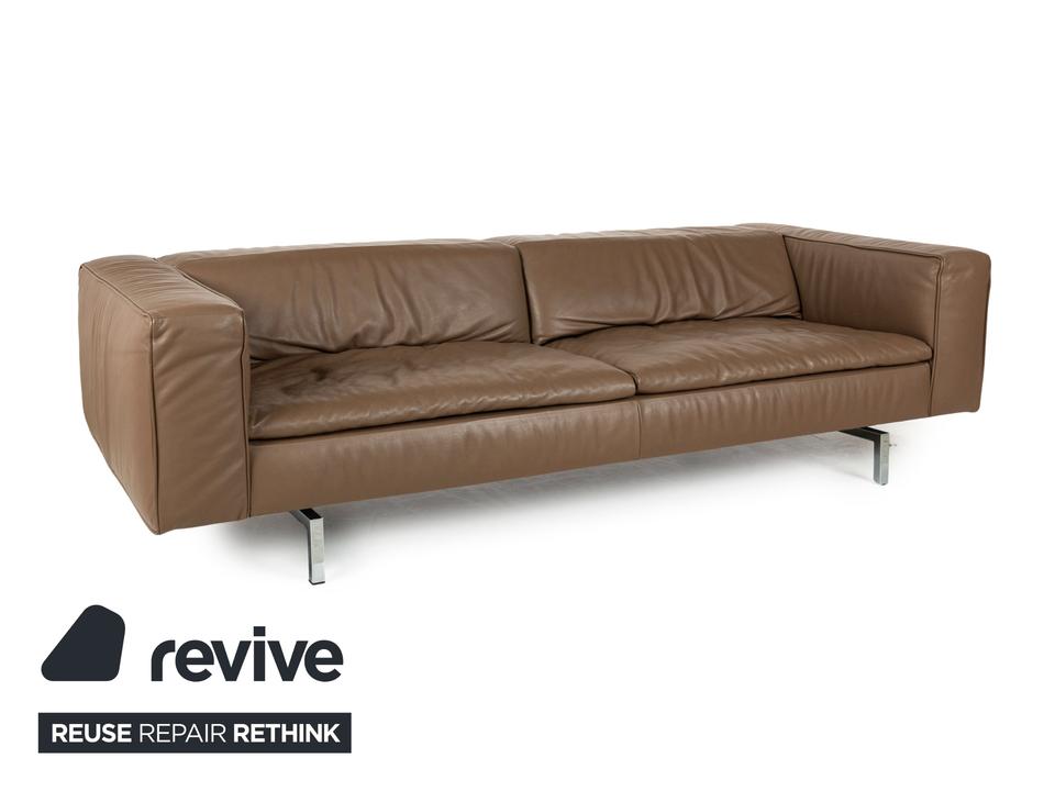 Jori Shiva Leder Viersitzer Braun manuelle Funktion Sofa Couch – Bild 6