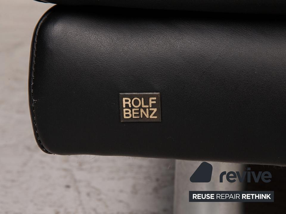 Rolf Benz 355 Leder Dreisitzer Schwarz Sofa Couch ✨ – Bild 6