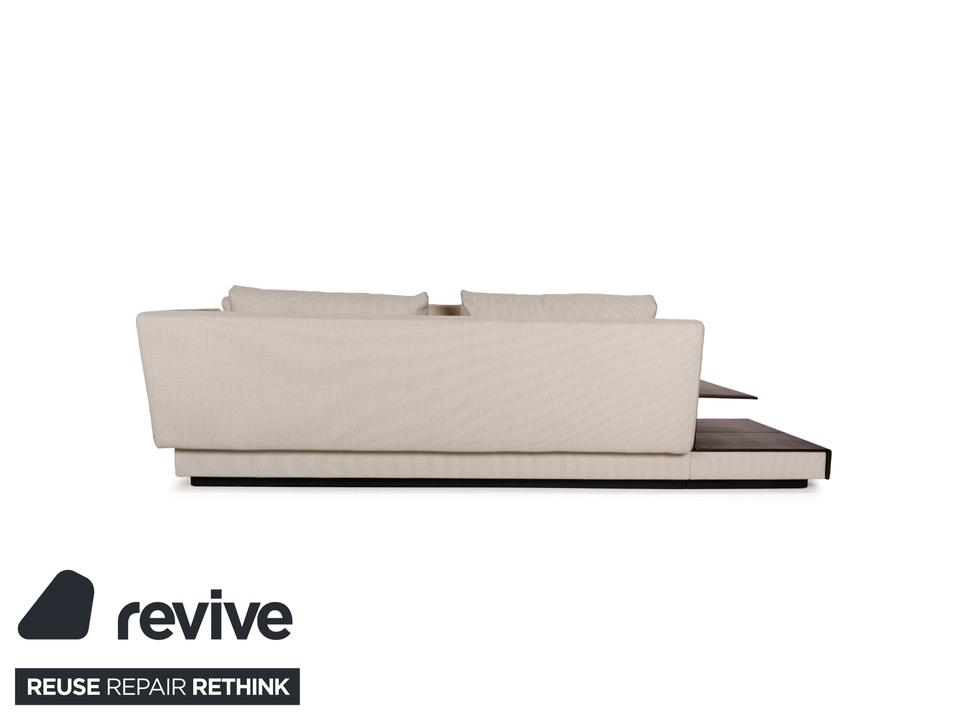 Walter Knoll Grand Suite Stoff Sofa Garnitur Creme Leder – Bild 17