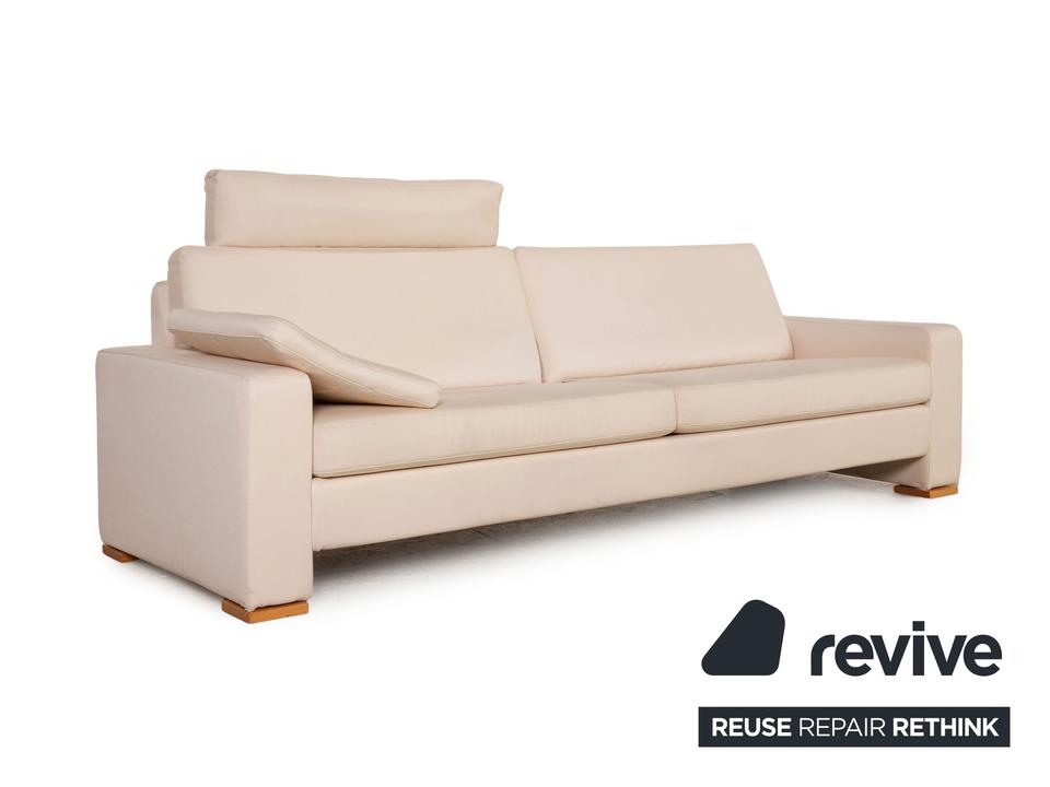Cor Conseta Stoff Sofa Creme Dreisitzer Couch – Bild 8
