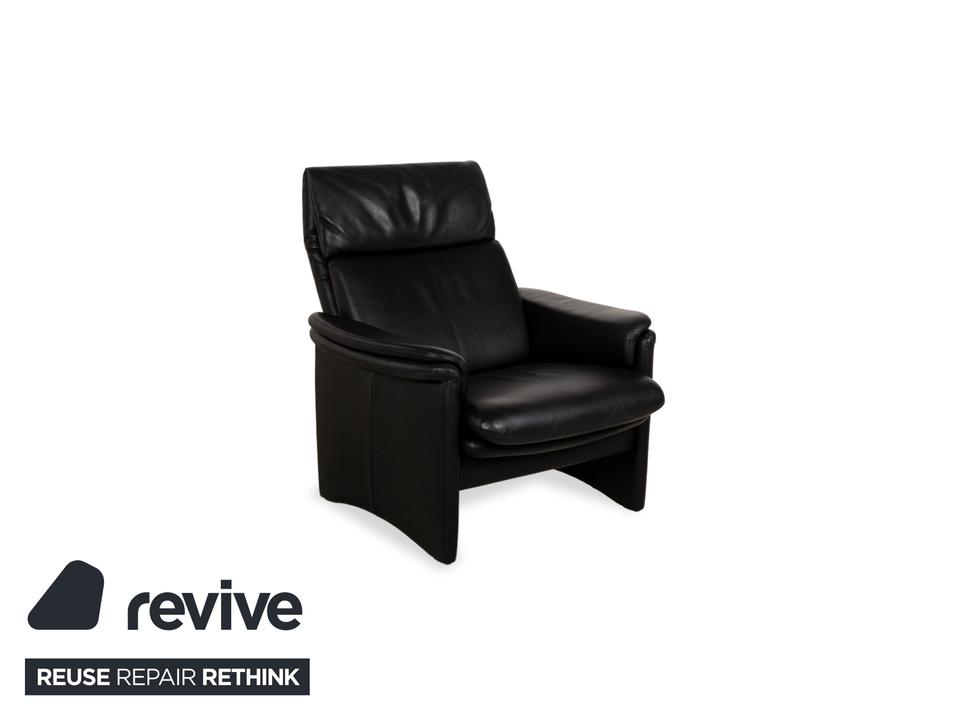 Erpo Chalet Leder Sessel Schwarz – Bild 3