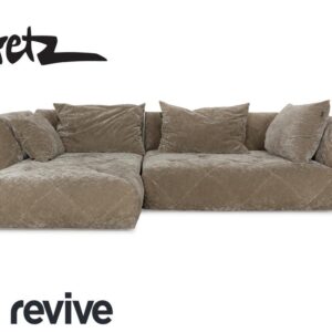 Bretz Teratai Stoff Ecksofa Grau Greige Recamiere links Sofa