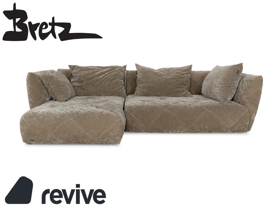 Bretz Teratai Stoff Ecksofa Grau Greige Recamiere links Sofa