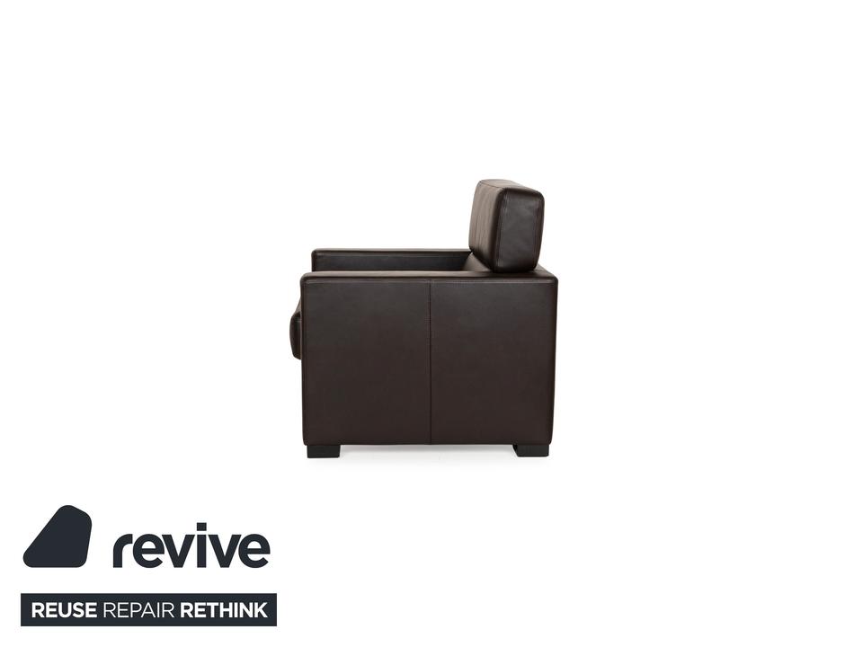 Brühl Francis Leder Sessel Braun manuelle Funktion – Bild 14