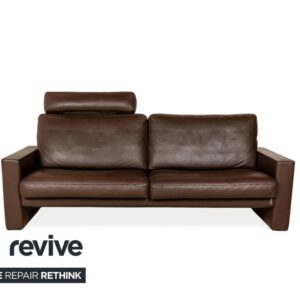 Erpo CL 100 Leder Dreistzer Braun manuelle Funktion Sofa Couch