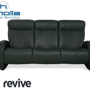 Himolla Cumuly Leder Dreisitzer Dunkelgrün Sofa Couch