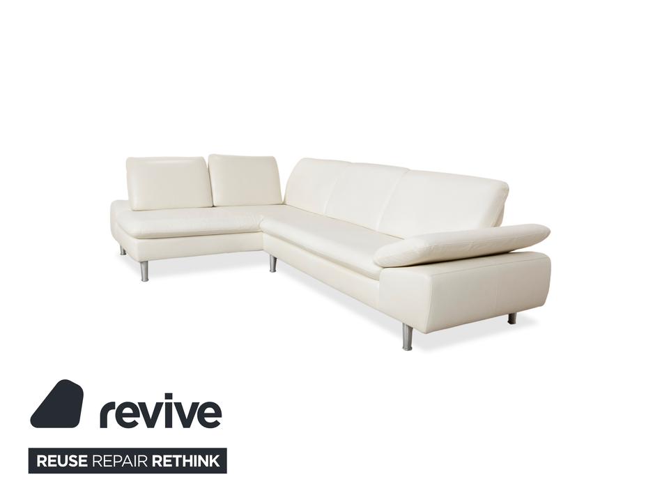 Willi Schillig Loop Leder Ecksofa Creme Sofa Couch manuelle – Bild 3