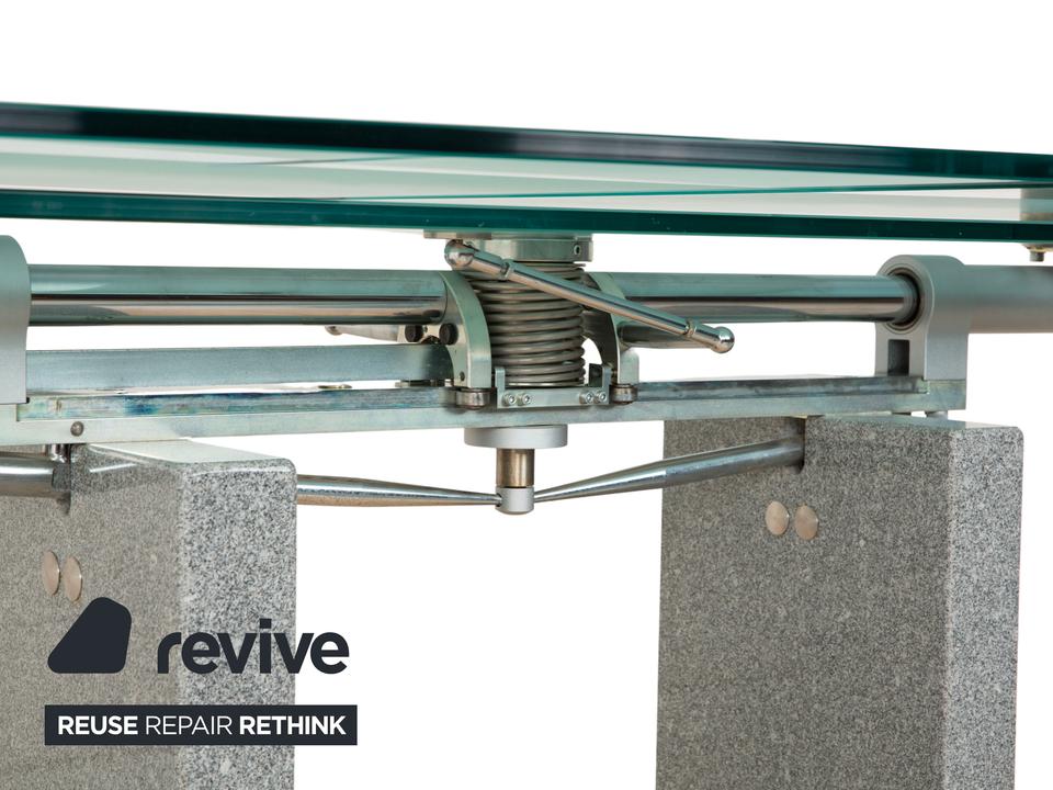 Ronald Schmitt K5000/E Glas Esstisch Silber Granit manuelle – Bild 6