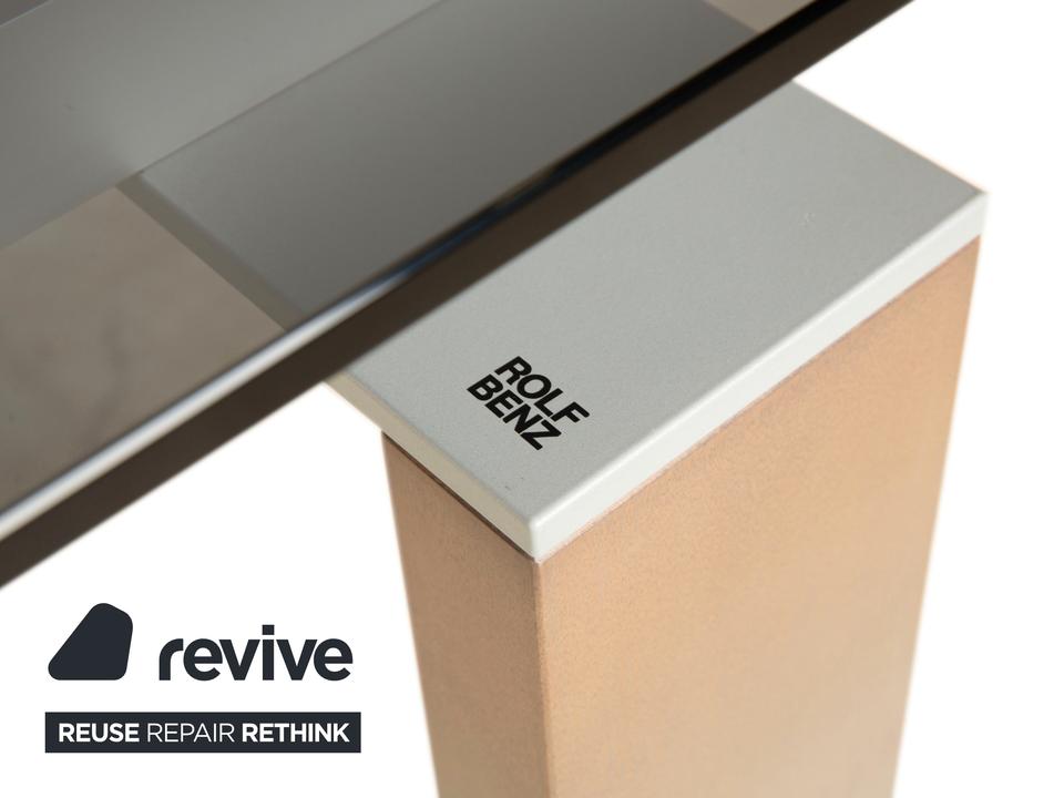 Rolf Benz Glas Esstisch Braun Ausziehfunktion Holz Rauchglas – Bild 13