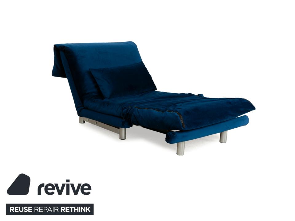 Ligne Roset Multy Stoff Sessel Blau Schlaffunktion Neubezug ✨ – Bild 5