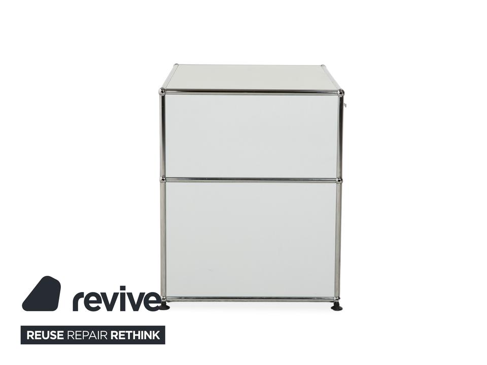 USM Haller Metall Sideboard Hellgrau Hellblau Reinweiß Schublade – Bild 13