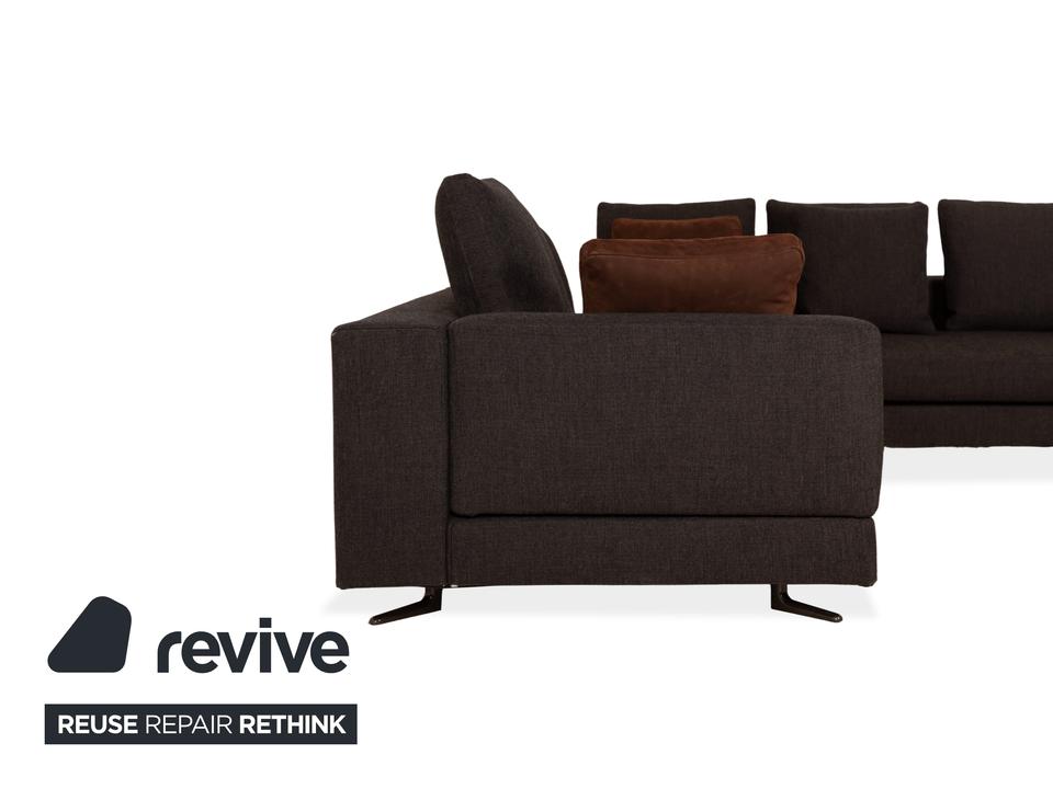 Minotti White Stoff Ecksofa Grau Sofa Couch – Bild 9