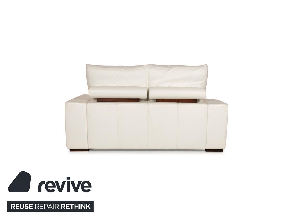 Nieri Leder Zweisitzer Weiß Sofa Couch – Bild 10