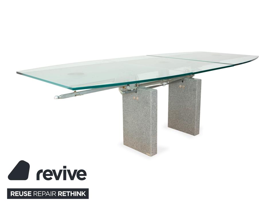Ronald Schmitt K5000/E Glas Esstisch Silber Granit manuelle – Bild 4