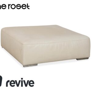 ligne roset Malhoun Leder Hocker Creme