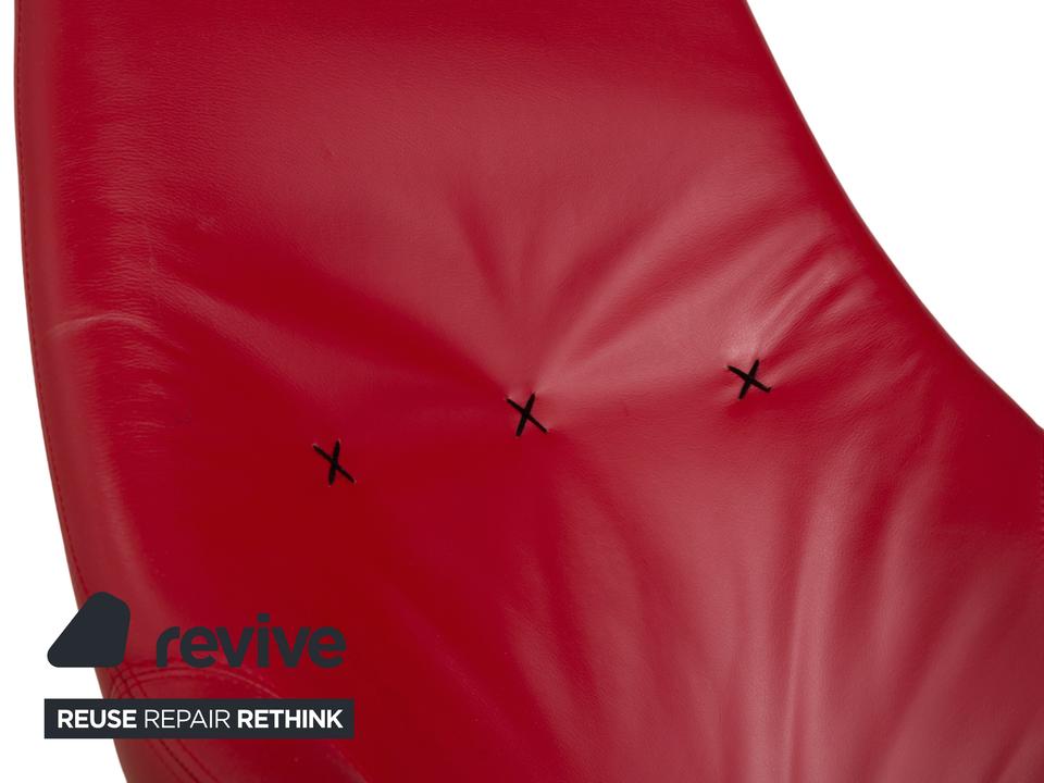 Varier Kokon Leder Sessel inkl. Hocker Rot – Bild 9