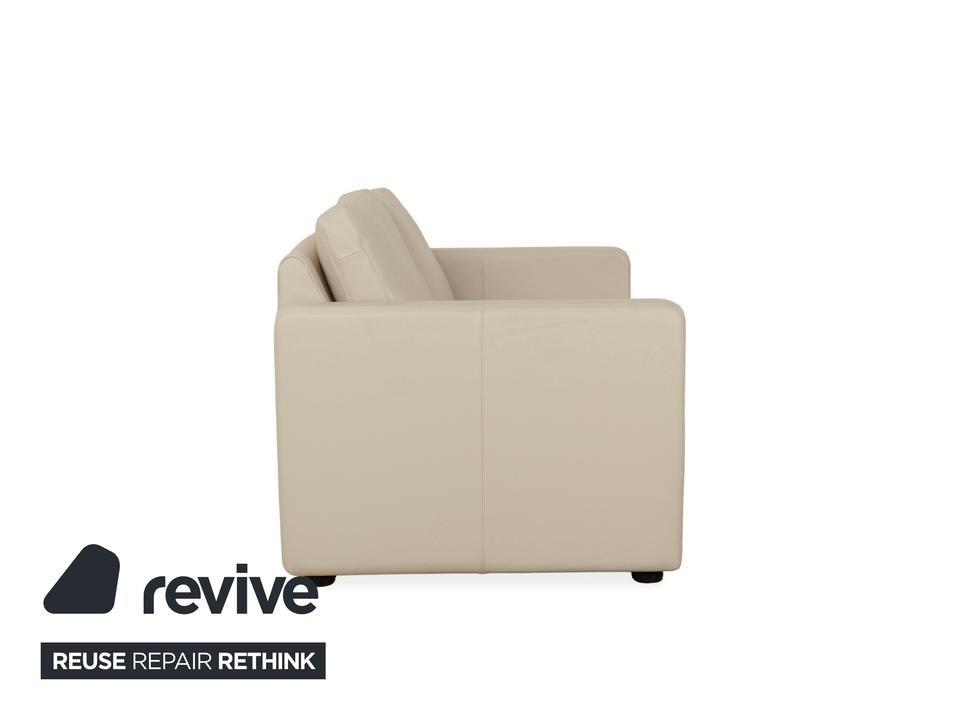 Cor Conseta Leder Zweisitzer Creme Greige Sofa Couch – Bild 8