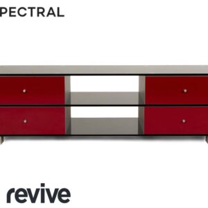 Spectral Glas Sideboard Grau Rot Lowboard