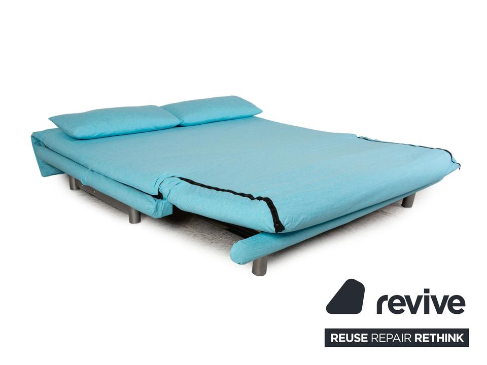 ligne roset Multy Stoff Dreisitzer Blau Sofa Couch – Bild 3