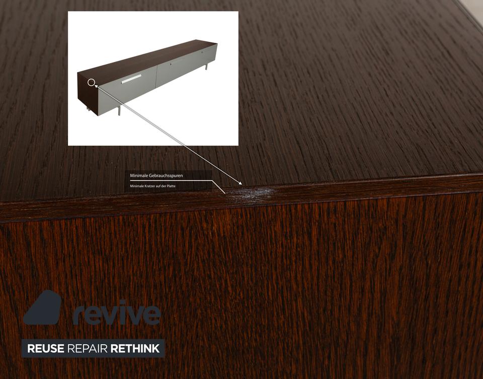 Ligne Roset Holz Sideboard Grau Braun Lowboard – Bild 9