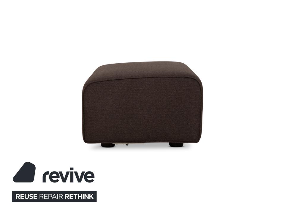 Cor Kelp Stoff Hocker Grau Braun Neubezug – Bild 7