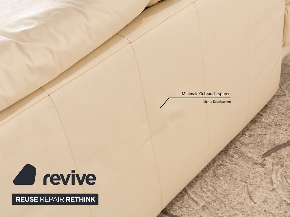 Rolf Benz 345 Leder Zweisitzer Creme Sofa Couch – Bild 8