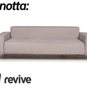 Zanotta Alfa Stoff Sofa Grau Zweisitzer Couch