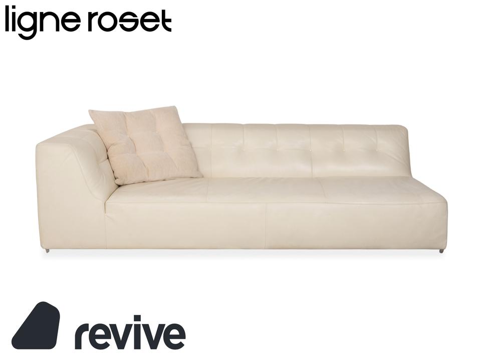 ligne roset Malhoun Leder Viersitzer Creme Sofa Couch