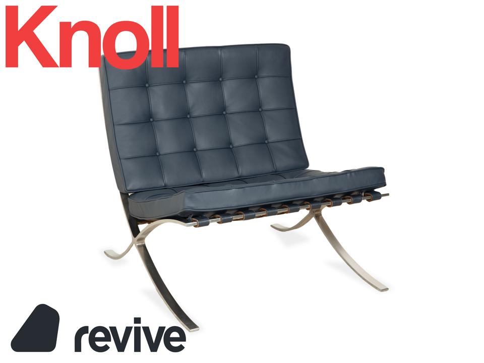Knoll International Barcelona Chair Sessel Blau Petrol Bauhaus ✨