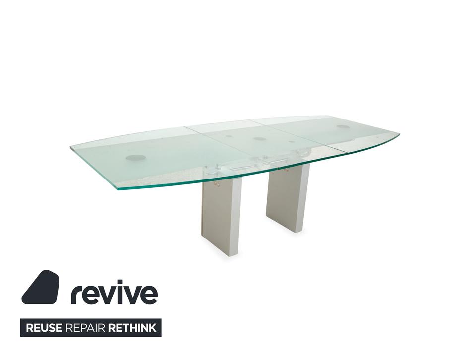 Ronald Schmitt K5000 Glas Esstisch Silber Chrom manuelle Funktion – Bild 4