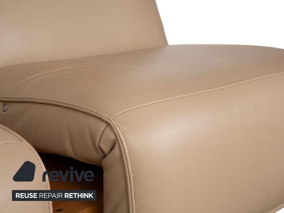 Koinor Free Motion Etino 2 Leder Holz Zweisitzer Beige – Bild 10
