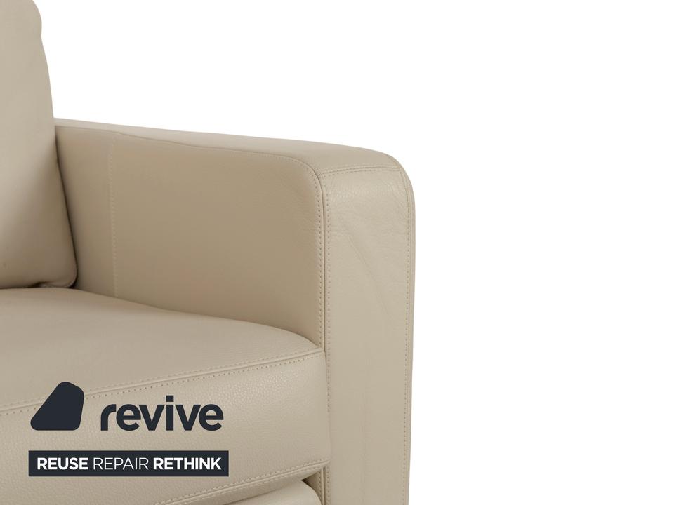 Cor Conseta Leder Zweisitzer Creme Greige Sofa Couch – Bild 6