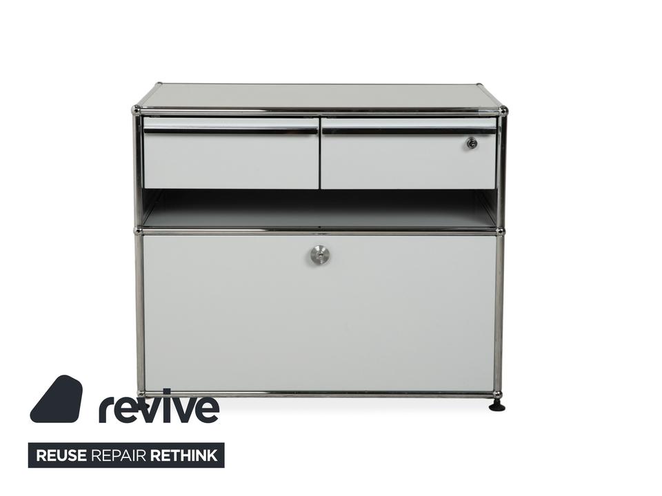 USM Haller Metall Sideboard Hellgrau Hellblau Reinweiß Schublade – Bild 16